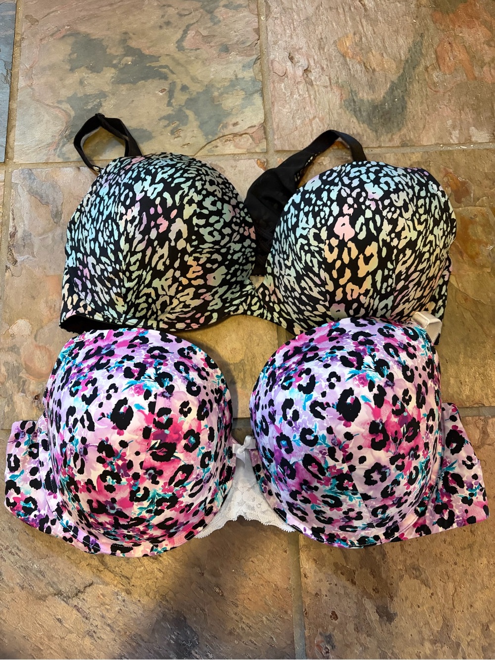Lot of 2 Torrid Curve Leopard Print Bras Size 46D